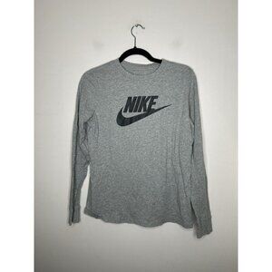 Nike Mens Long Sleeve T-shirt Grey Athletic Cut Size Medium
